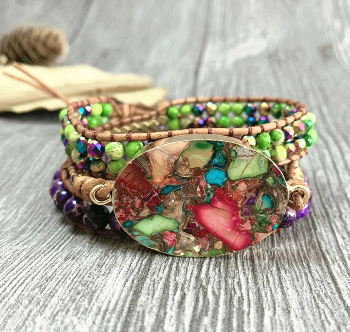Boho & Mala 3 Wrap Bracelet