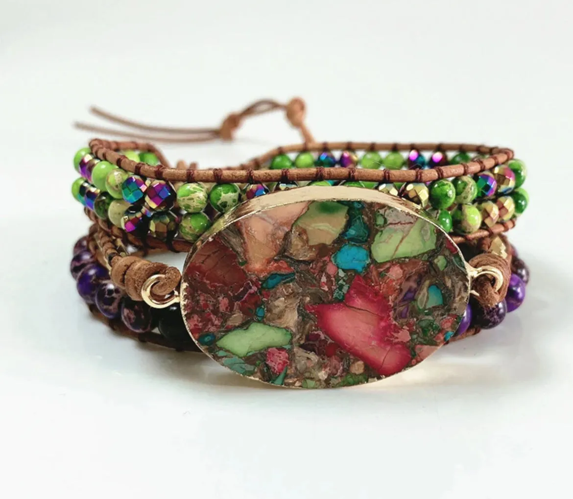 Boho & Mala 3 Wrap Bracelet