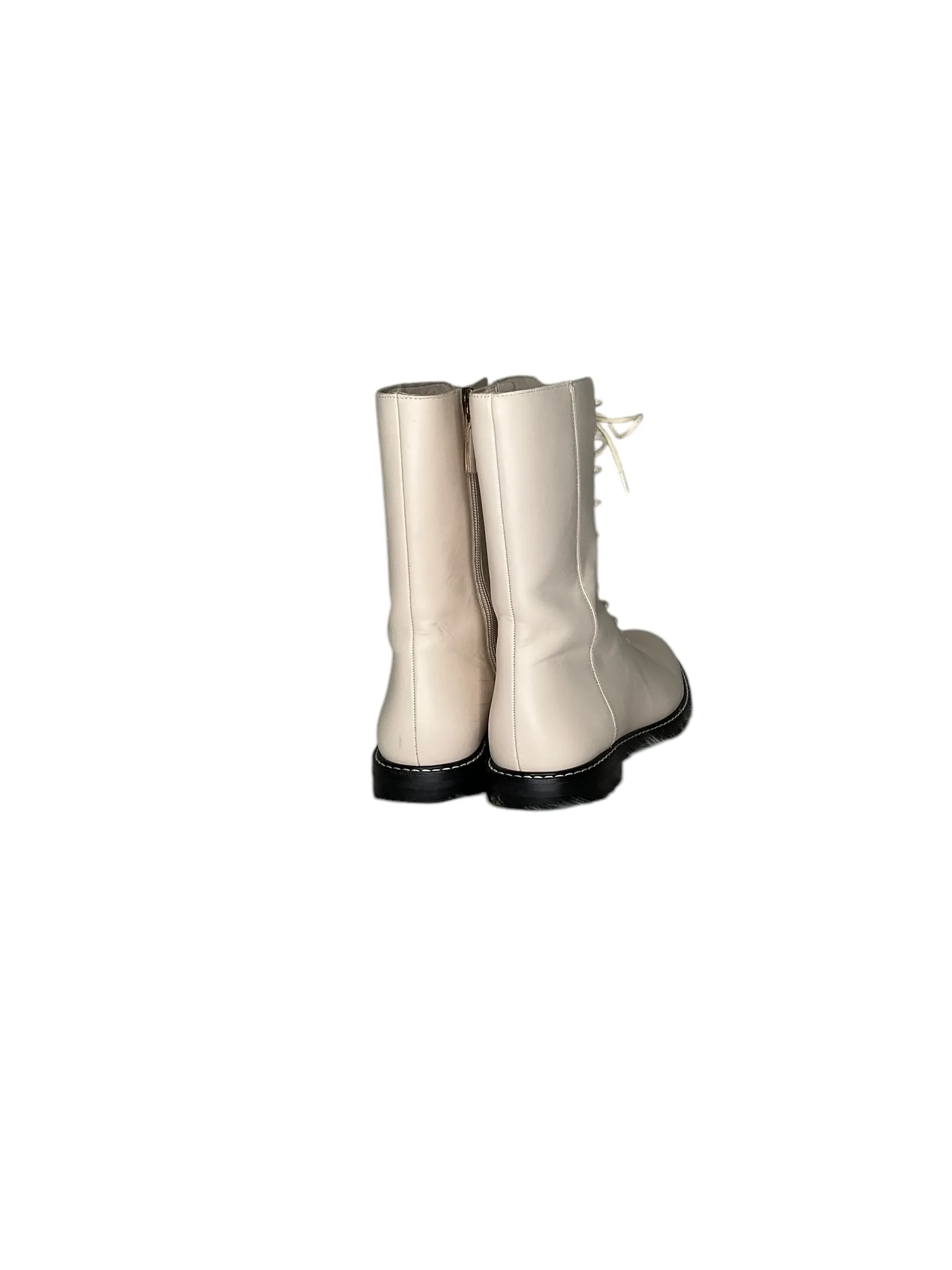 Boots Ankle Flats By J. Crew In Cream, Size: 8.5