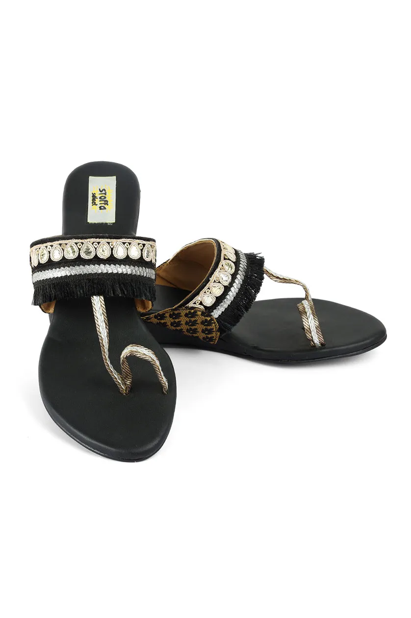 Border Tassel 1" Flats Brown