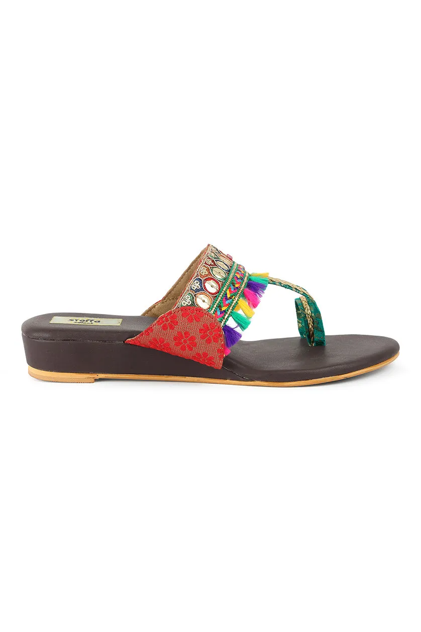 Border Tassel 1" Flats Brown