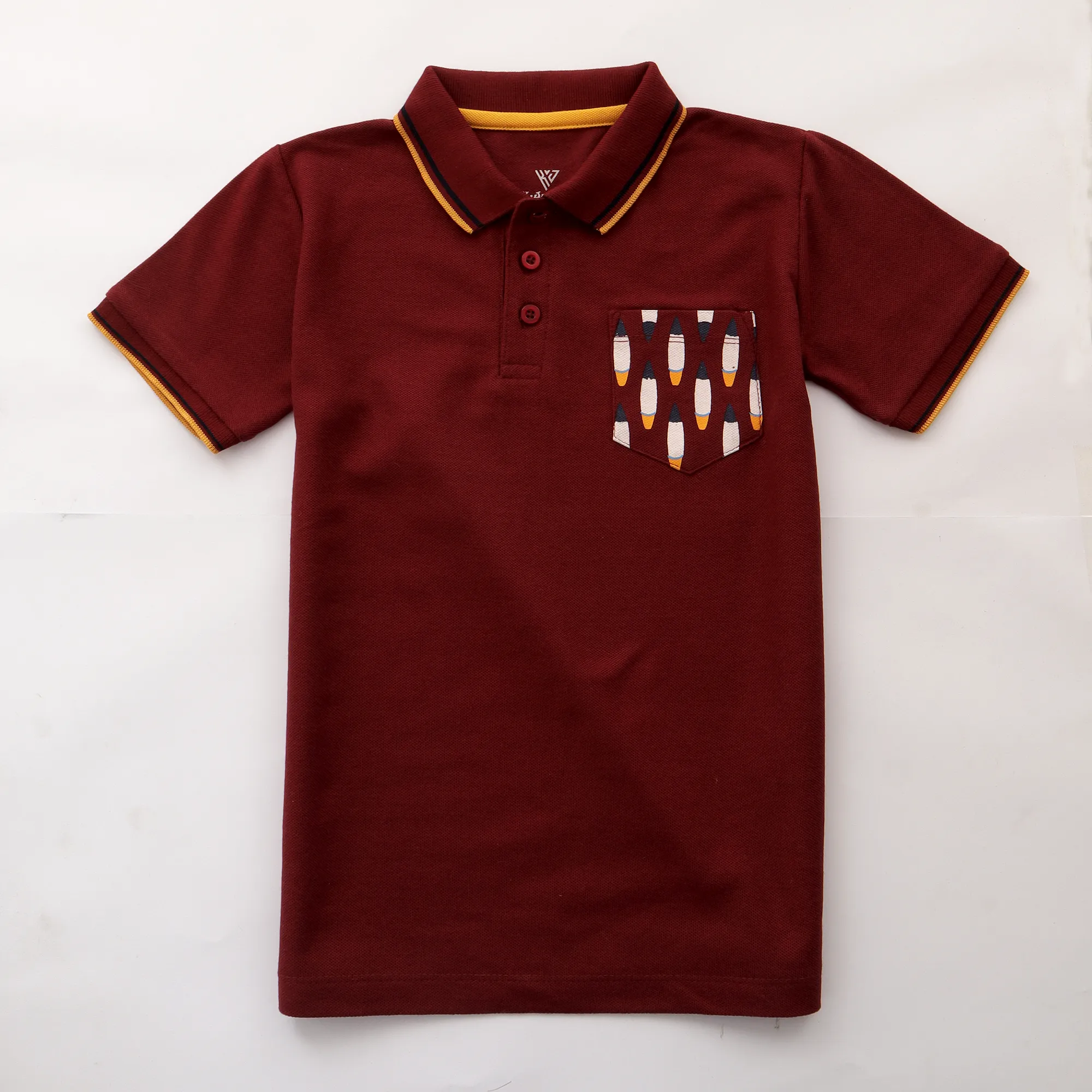 Boys Half Sleeves Polo T-Shirt (Pocket-Print)