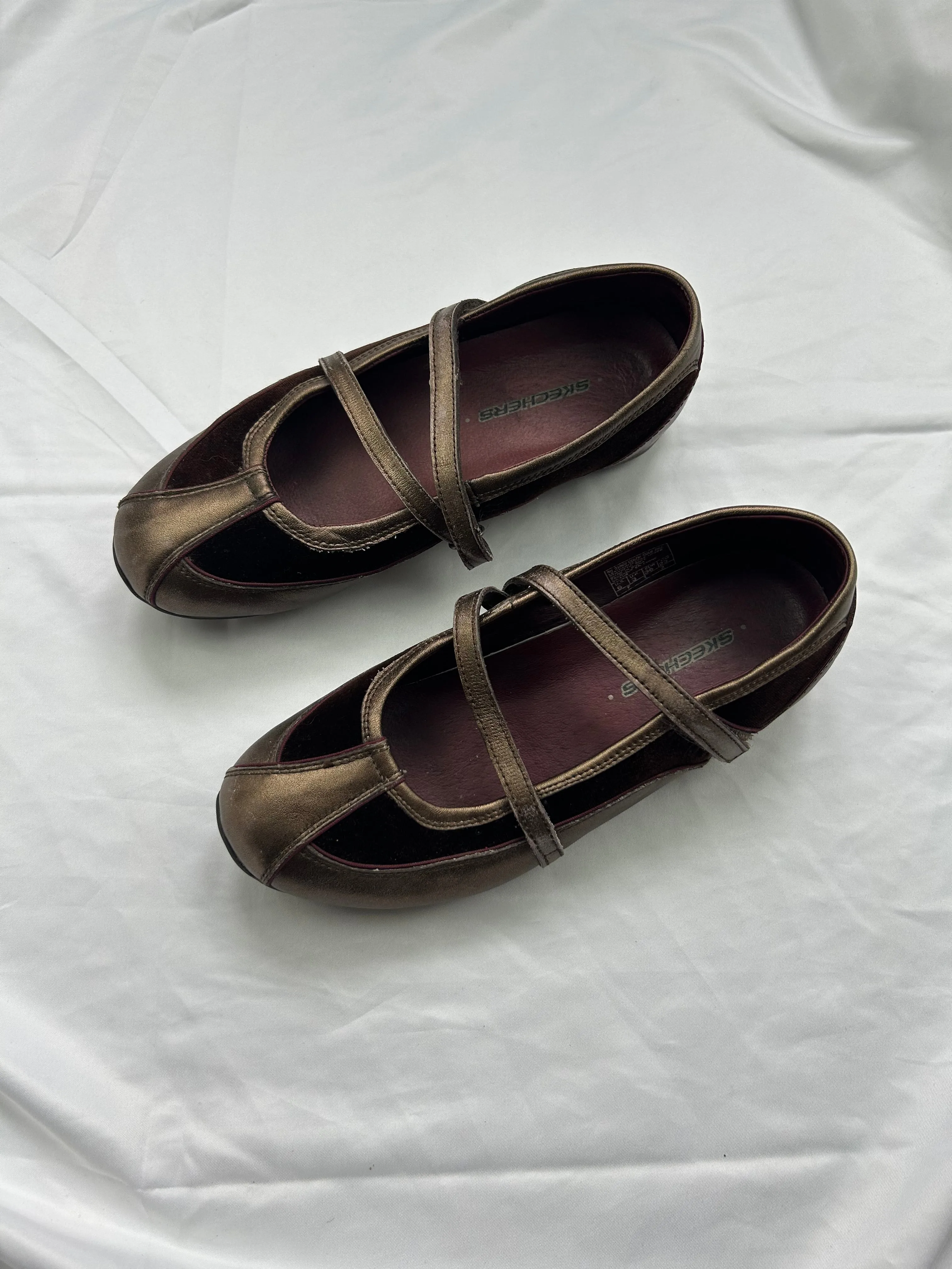 Brown 100% leather sport ballet trainers (36)