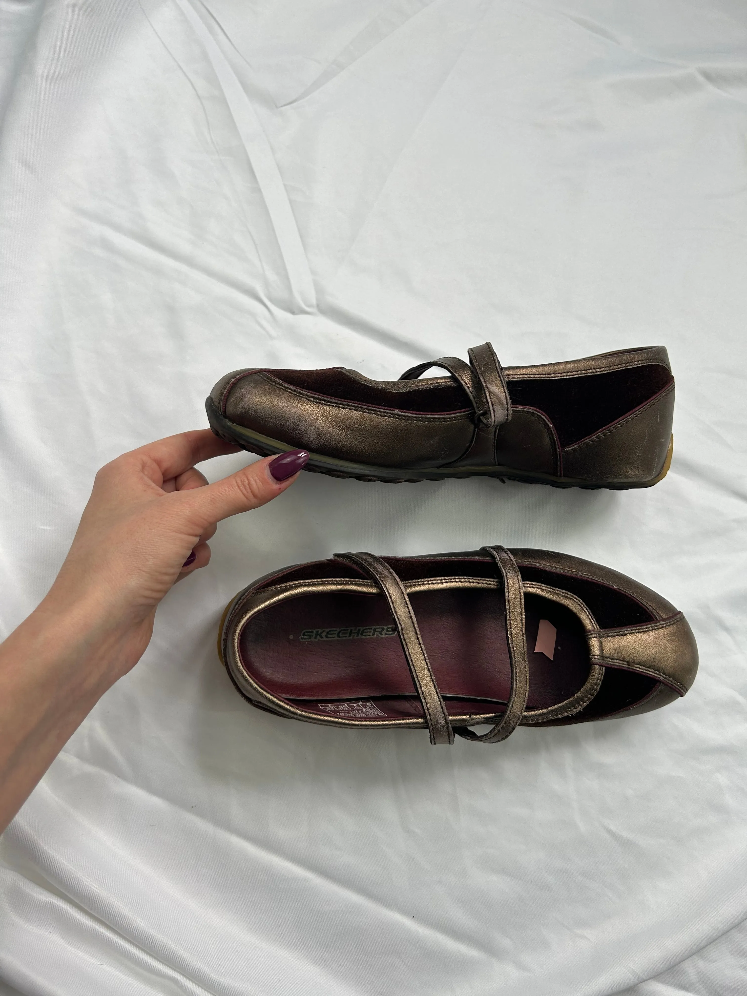 Brown 100% leather sport ballet trainers (36)