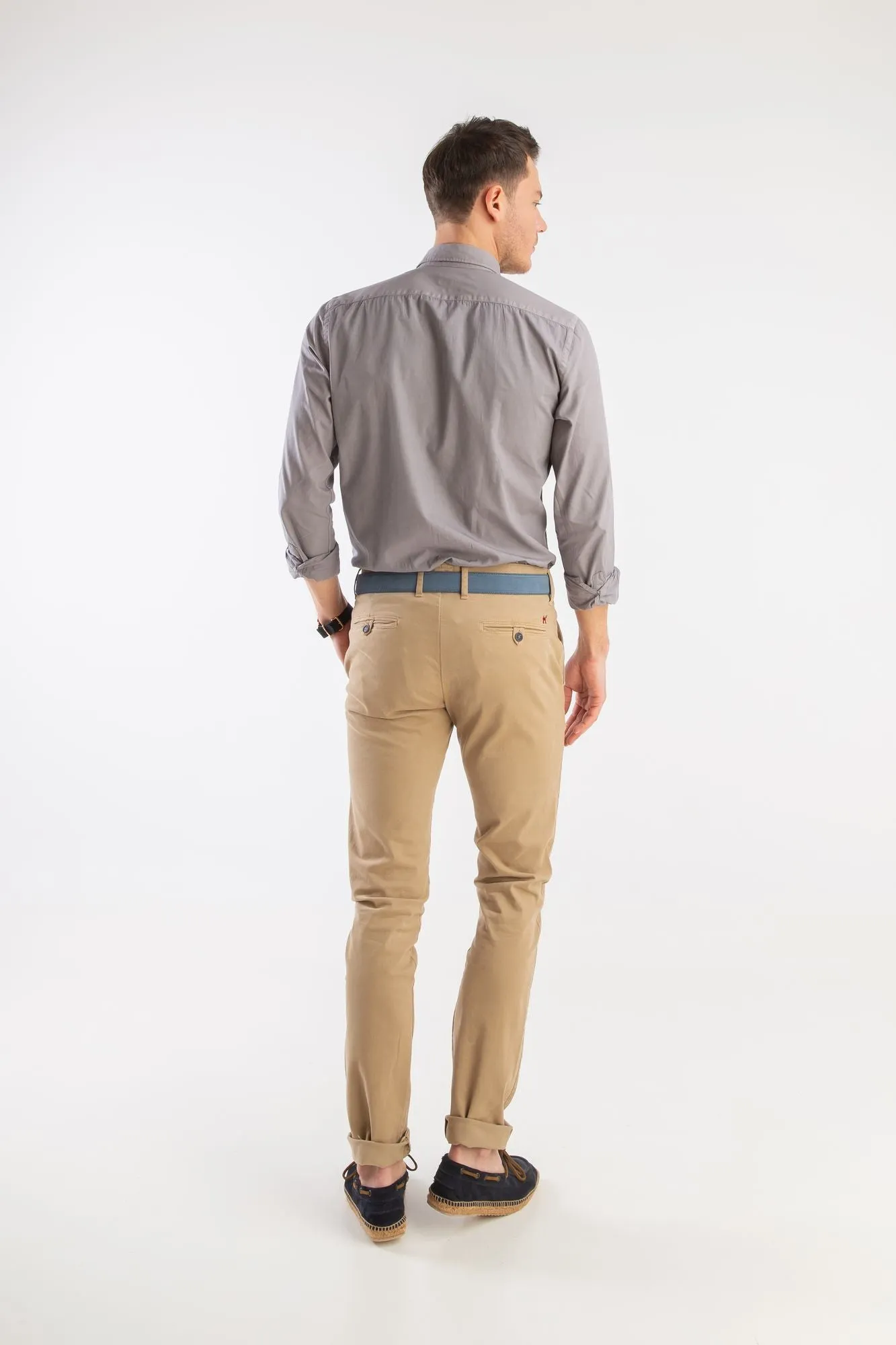 Camisa Garment Dyed Gris