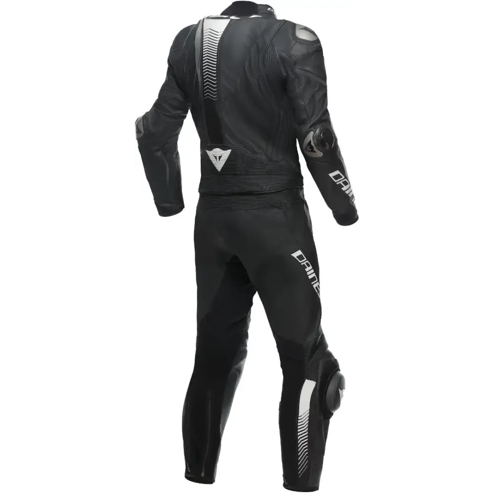 Dainese Laguna Seca 5 2-Piece Motorcycle Leather Suit, Black/White