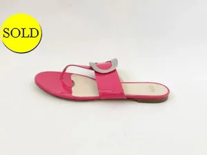 Frances Valentine Patent Leather Flip-Flop Size 9.5