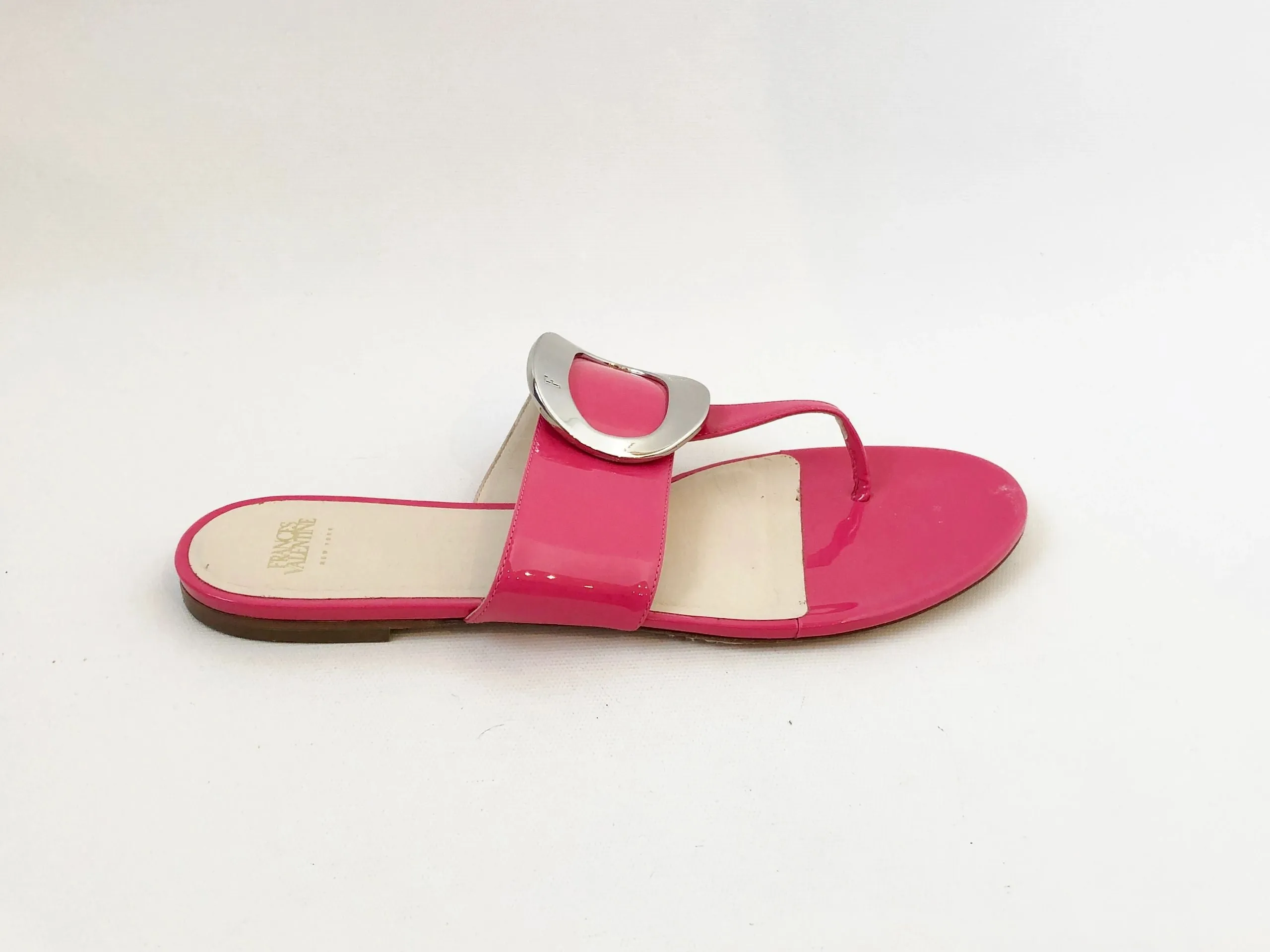 Frances Valentine Patent Leather Flip-Flop Size 9.5
