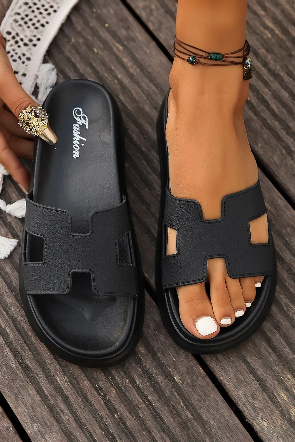 Hermia - Platform Slide Sandals