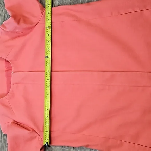 J. Crew Factory 100% Cotton Coral Zip Front Collarless Jacket Trench Coa…