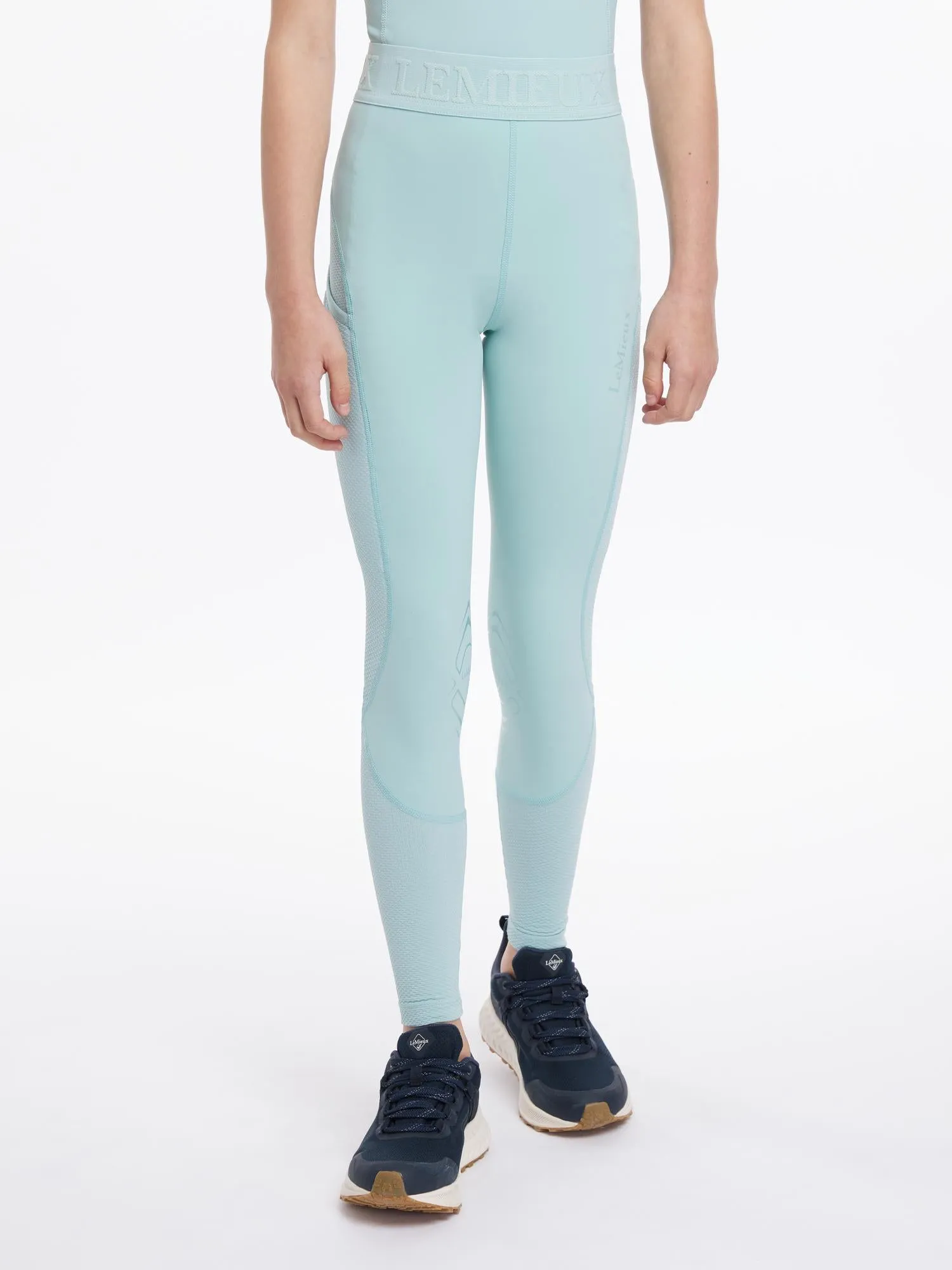 LeMieux Young Rider Lizzie Mesh Legging Aqua