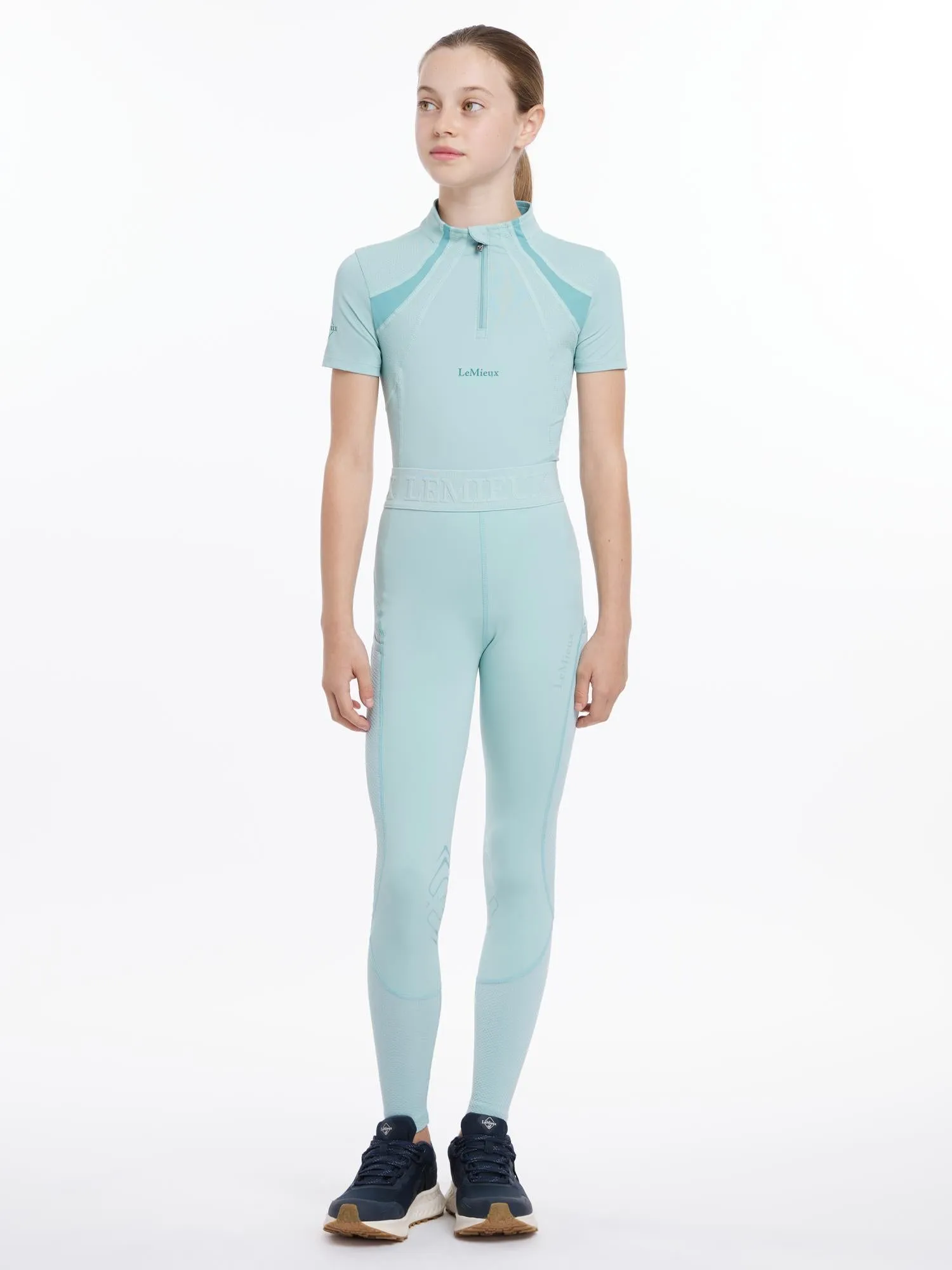 LeMieux Young Rider Lizzie Mesh Legging Aqua