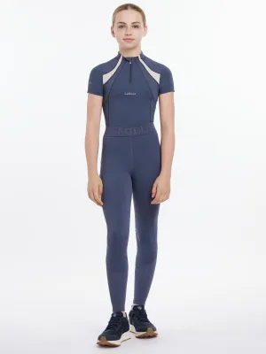 LeMieux Young Rider Lizzie Mesh Legging Dusk Blue