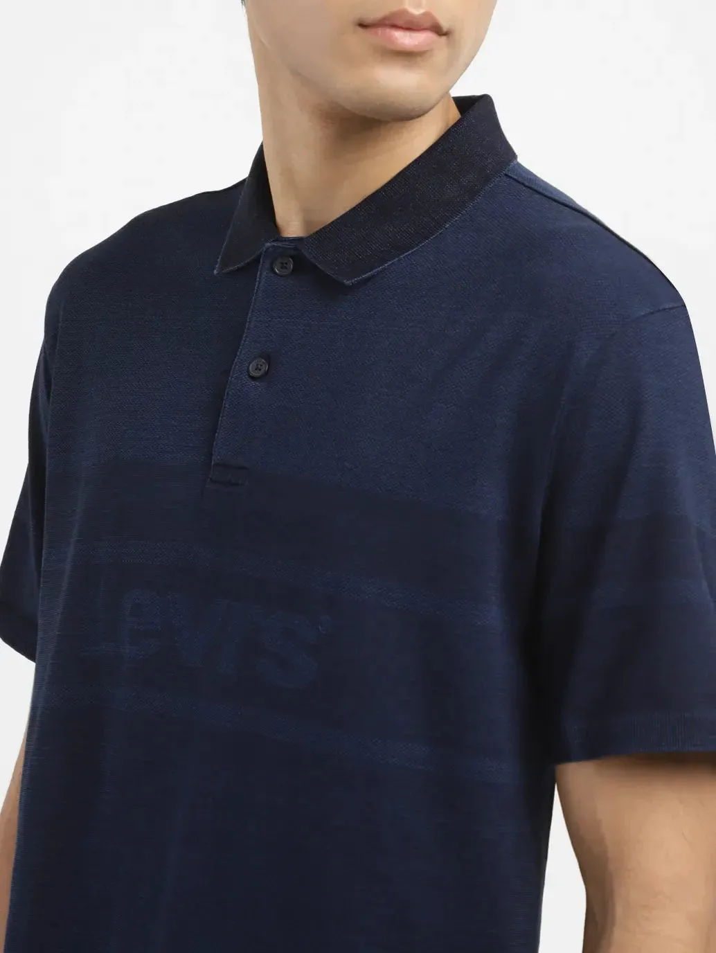 Men's Brand Logo Slim Fit Polo T-shirt