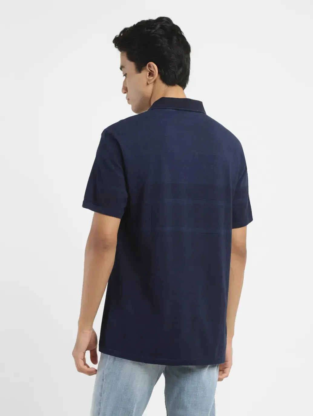 Men's Brand Logo Slim Fit Polo T-shirt