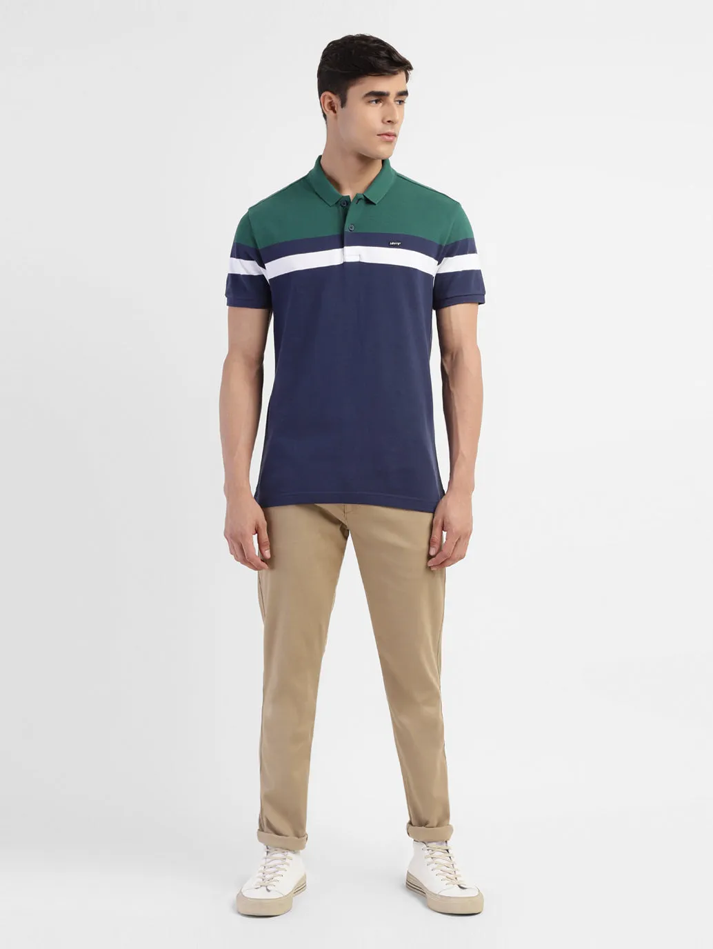 Men's Colorblock Polo T-shirt