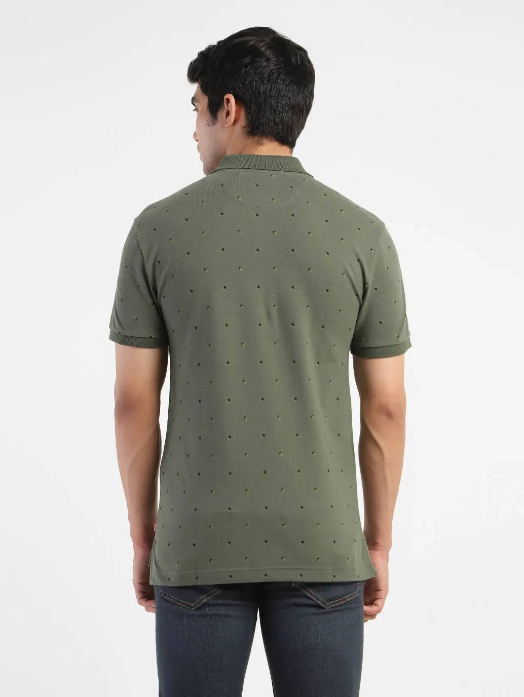 Men's Geometric Print Polo T-shirt