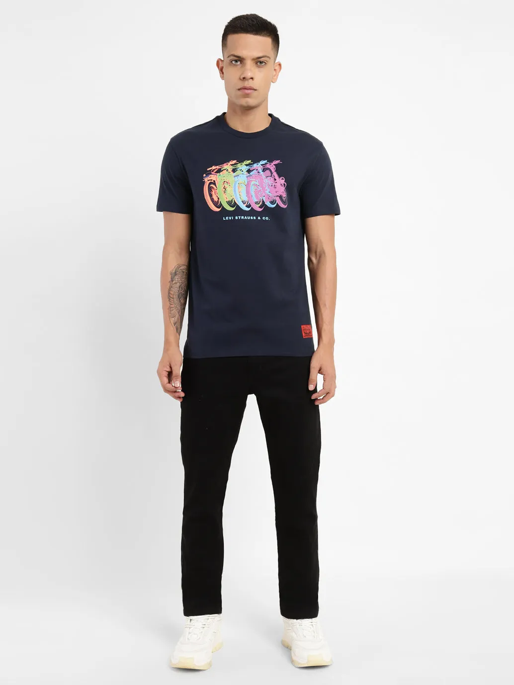 Men's Graphic Print Crew Neck T-shirt