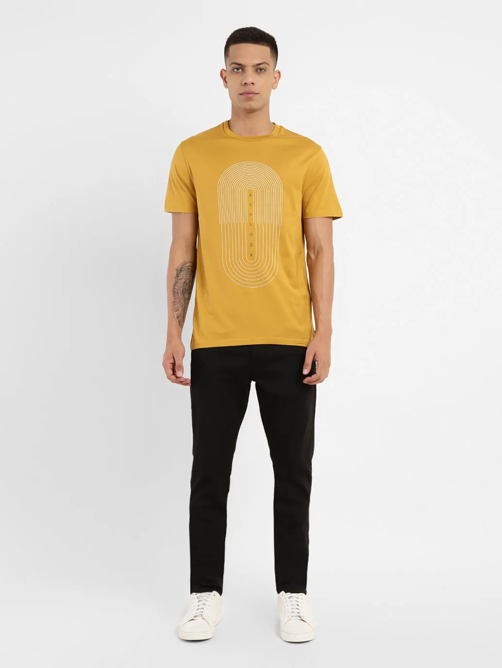 Men's Graphic Print Crew Neck T-shirt
