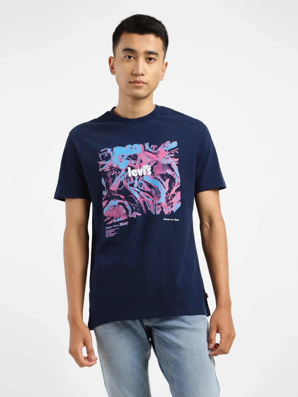 Men's Graphic Print Crew Neck T-shirt