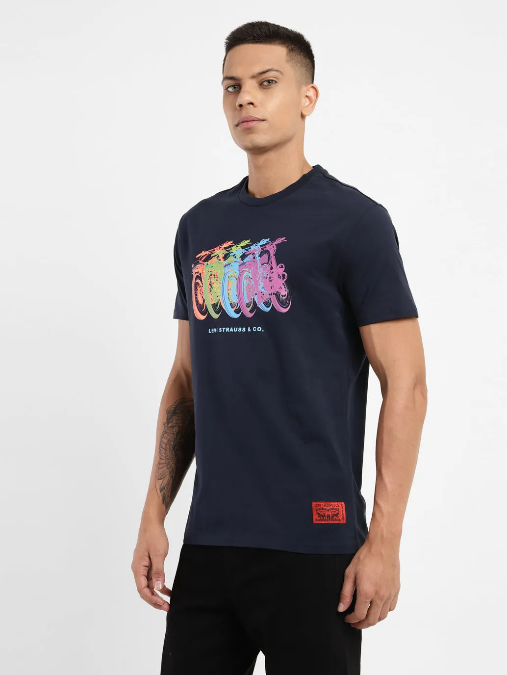 Men's Graphic Print Crew Neck T-shirt