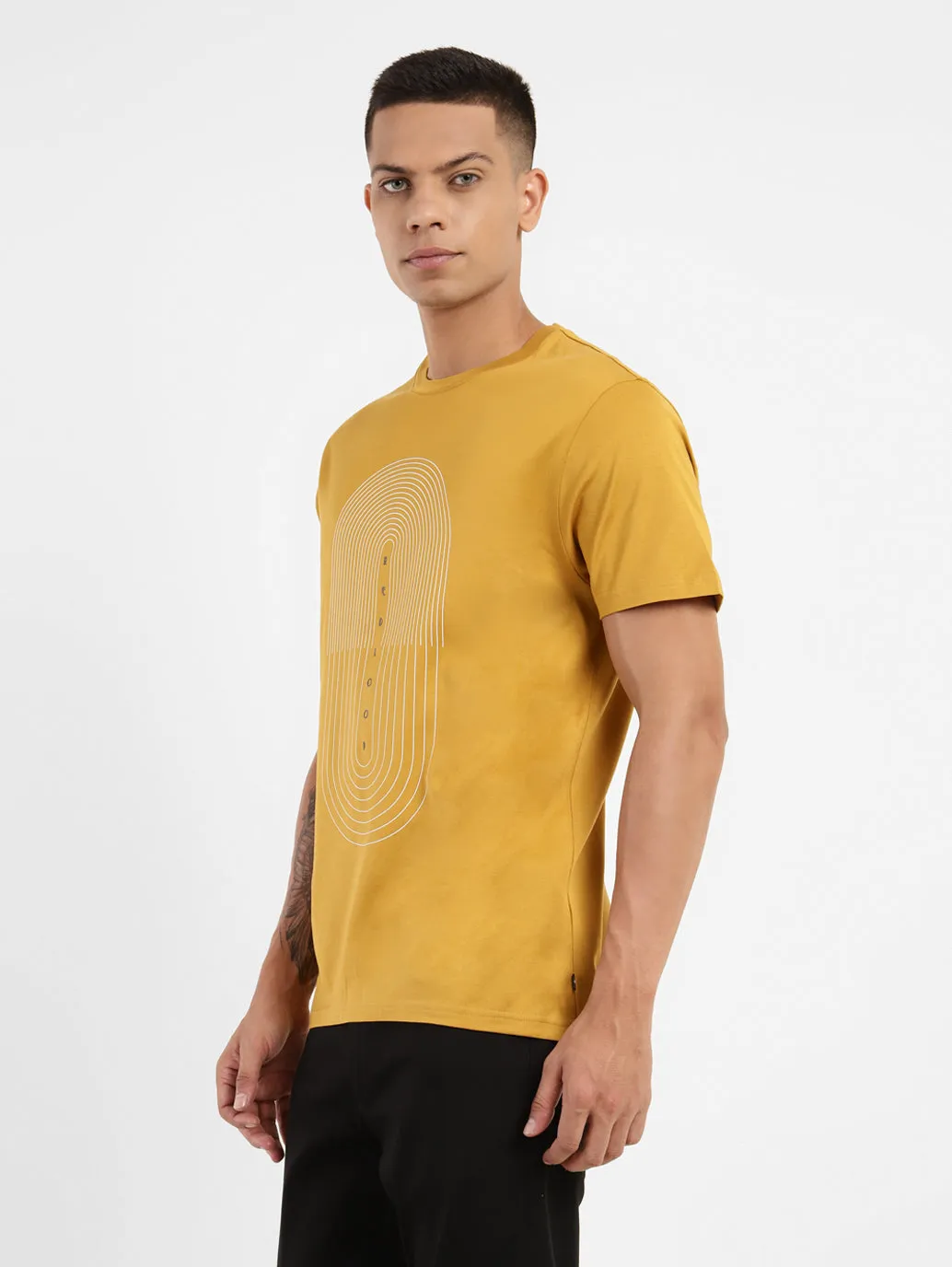 Men's Graphic Print Crew Neck T-shirt