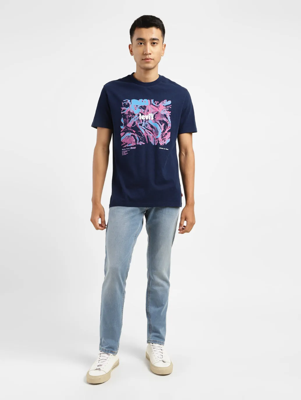 Men's Graphic Print Crew Neck T-shirt