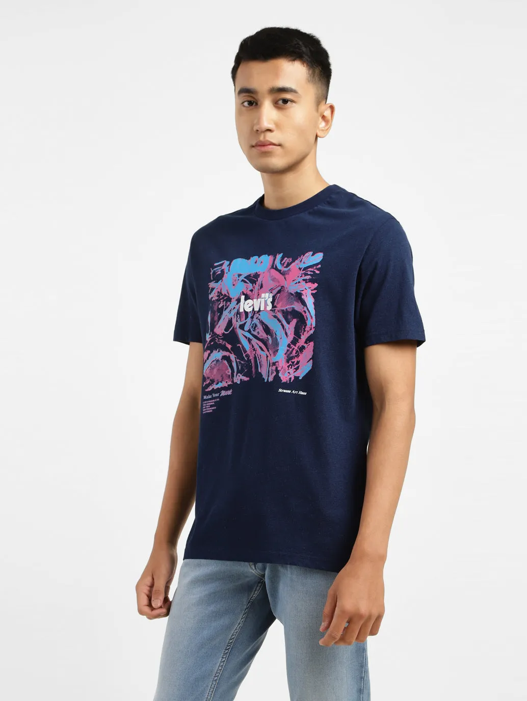 Men's Graphic Print Crew Neck T-shirt