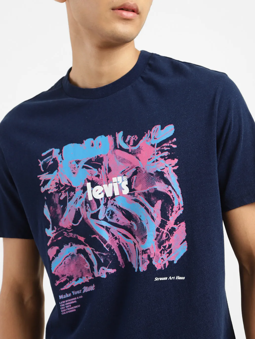 Men's Graphic Print Crew Neck T-shirt