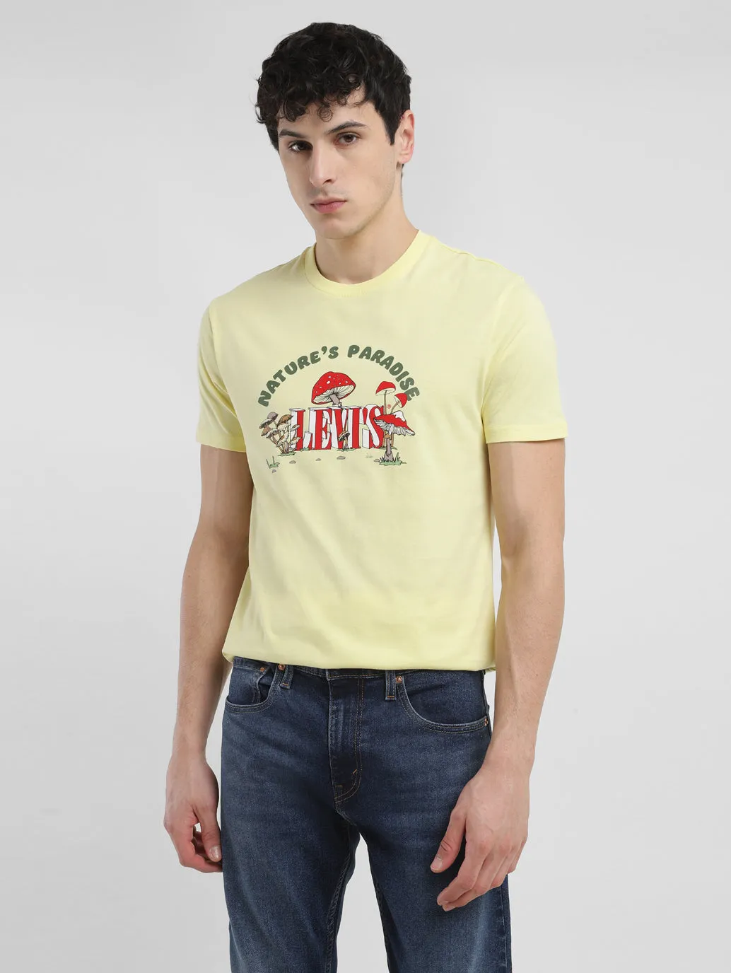 Men's Graphic Print Crew Neck T-shirt