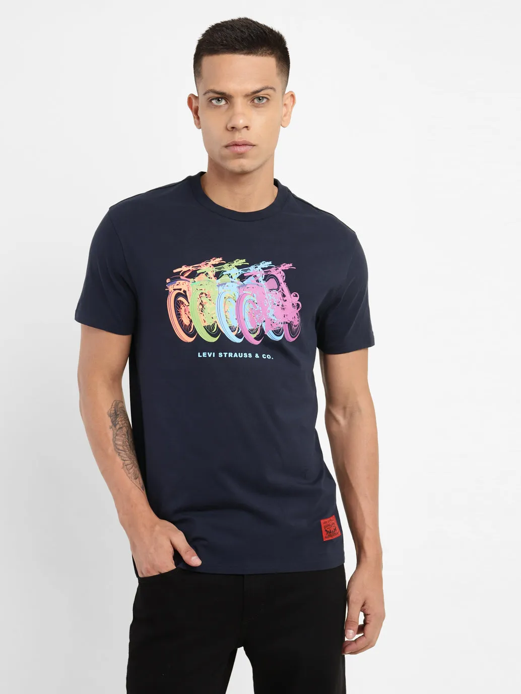 Men's Graphic Print Crew Neck T-shirt