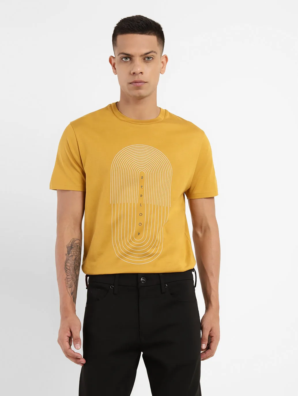 Men's Graphic Print Crew Neck T-shirt