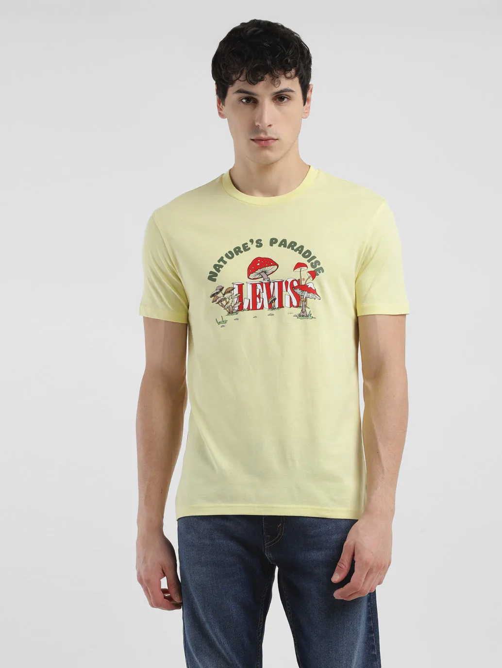 Men's Graphic Print Crew Neck T-shirt
