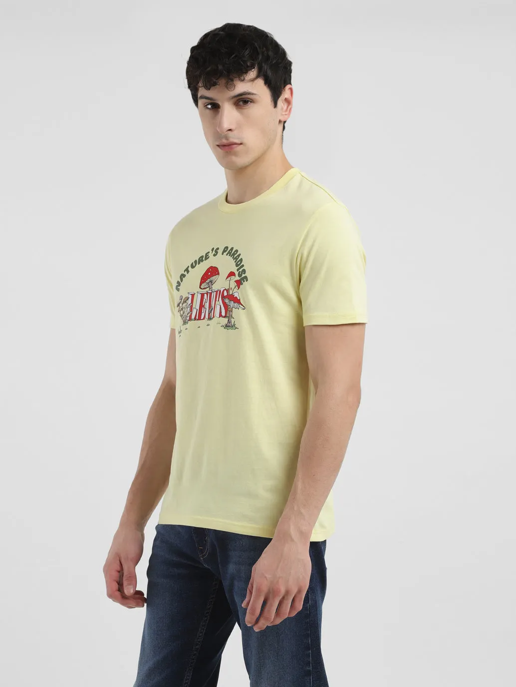 Men's Graphic Print Crew Neck T-shirt