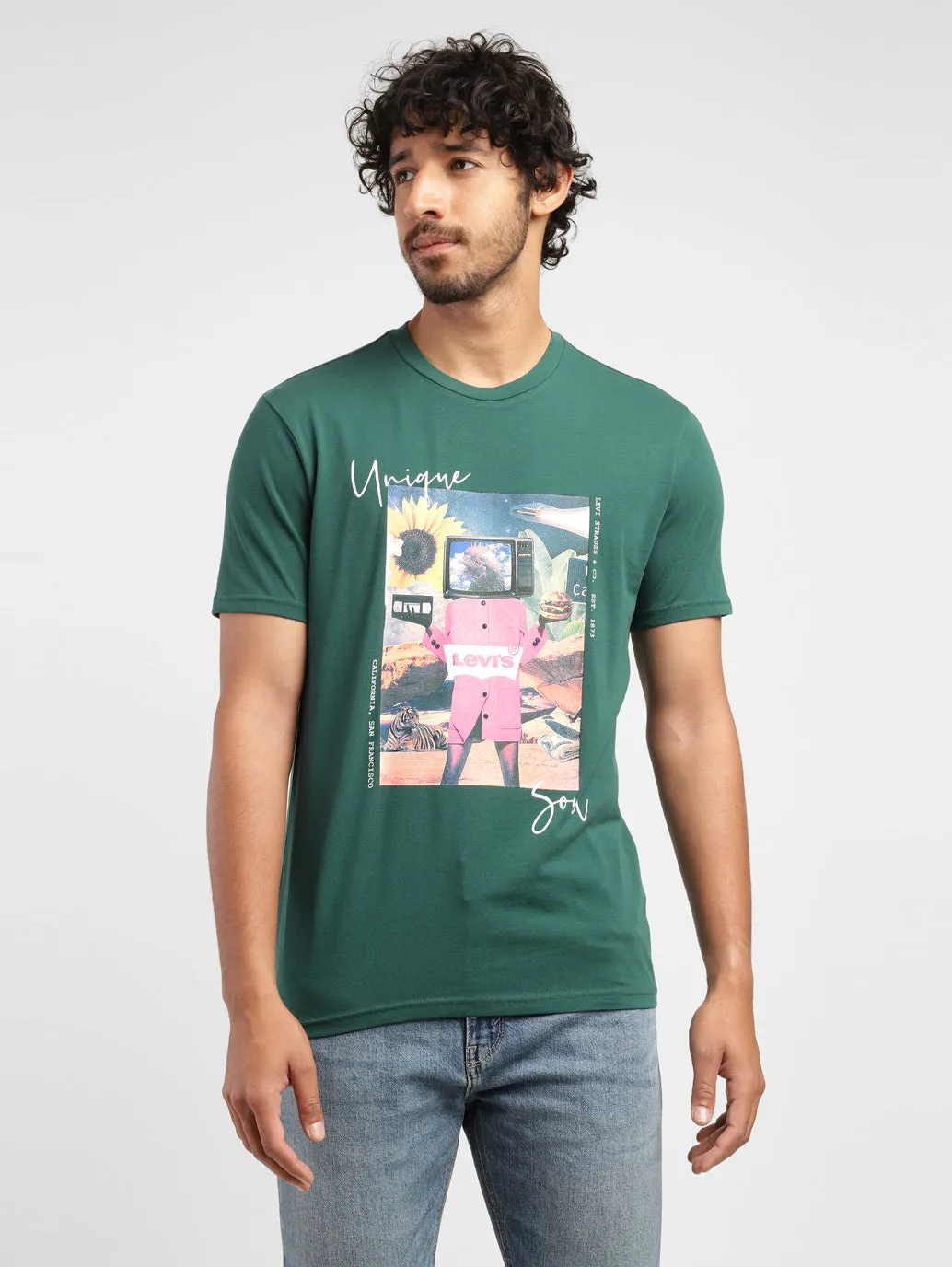 Men's Graphic Print Slim Fit T-shirt