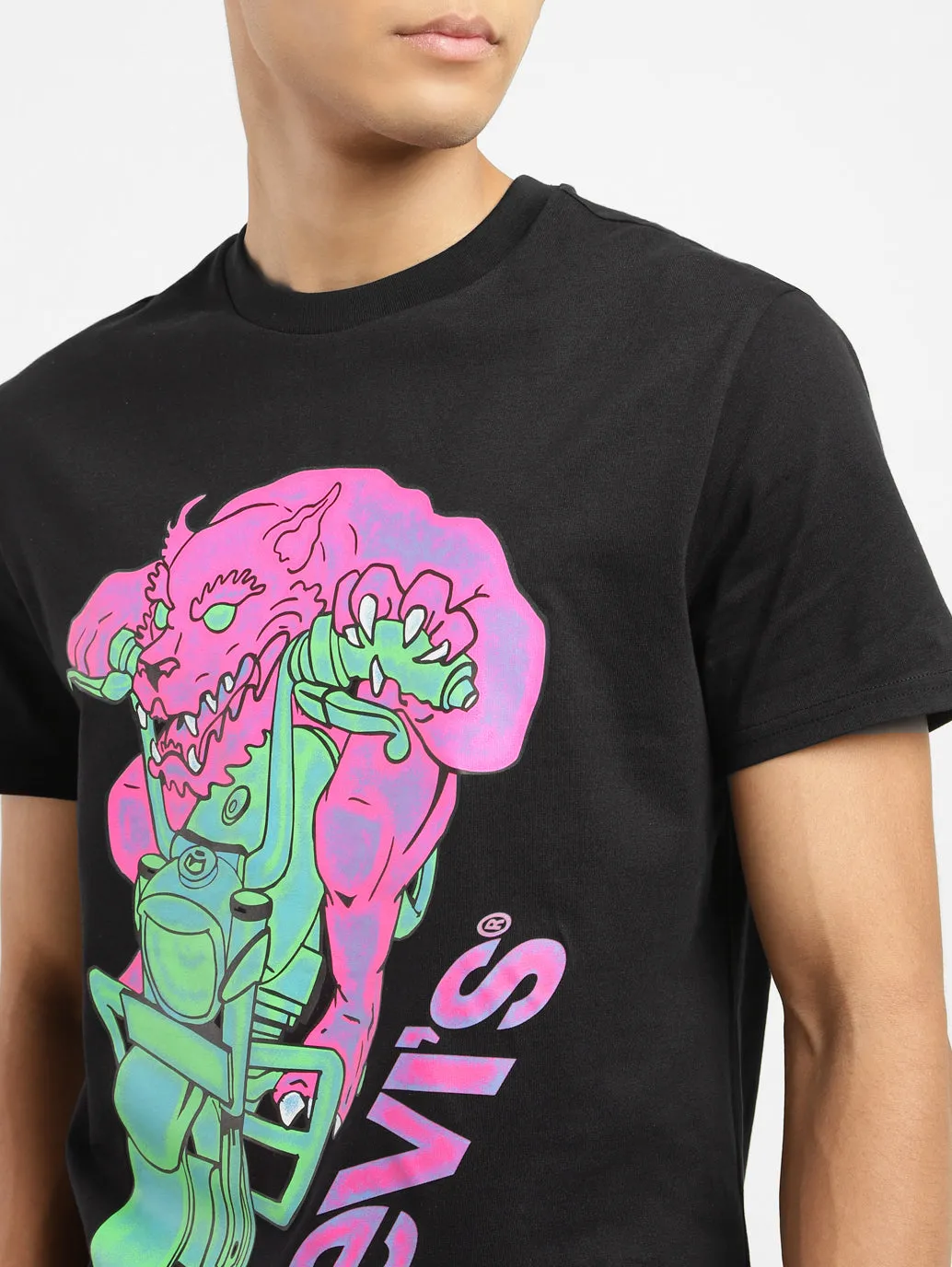 Men's Graphic Print Slim Fit T-shirt