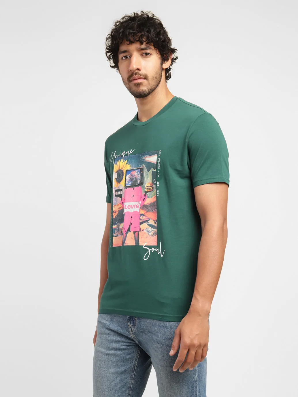 Men's Graphic Print Slim Fit T-shirt