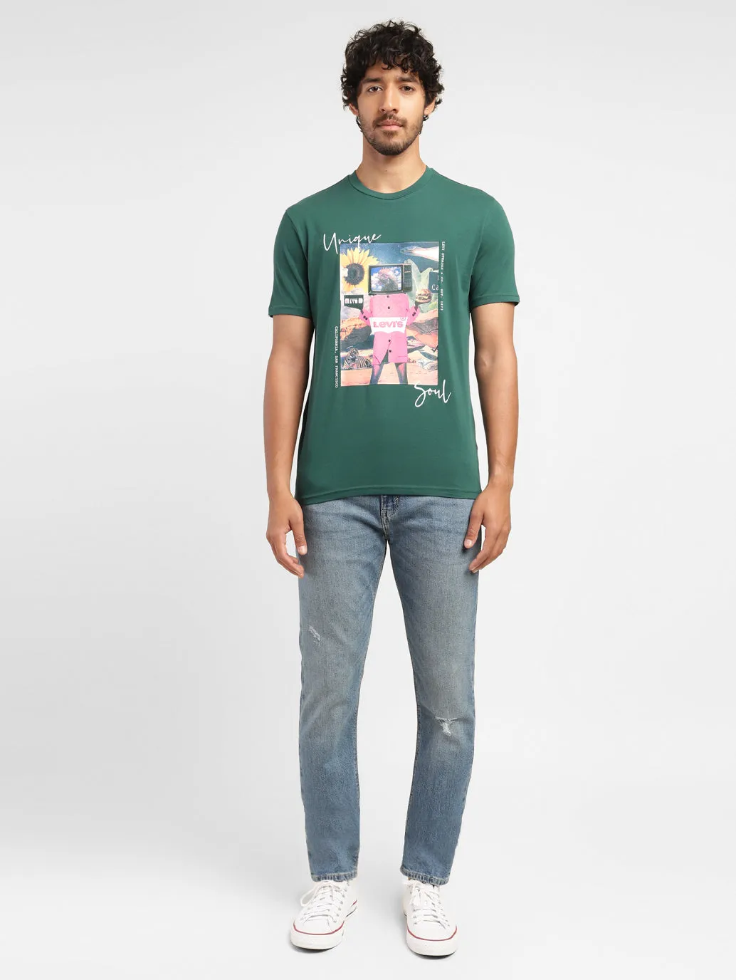Men's Graphic Print Slim Fit T-shirt