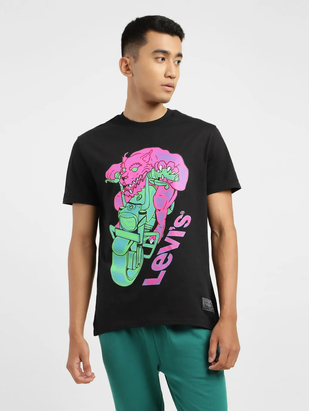 Men's Graphic Print Slim Fit T-shirt