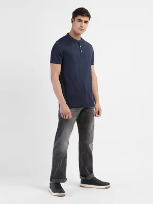 Men's Solid Henley T-Shirt