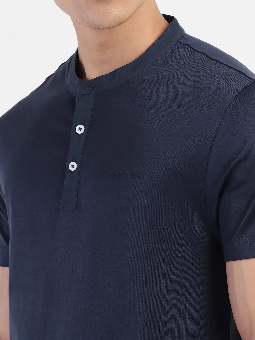 Men's Solid Henley T-Shirt