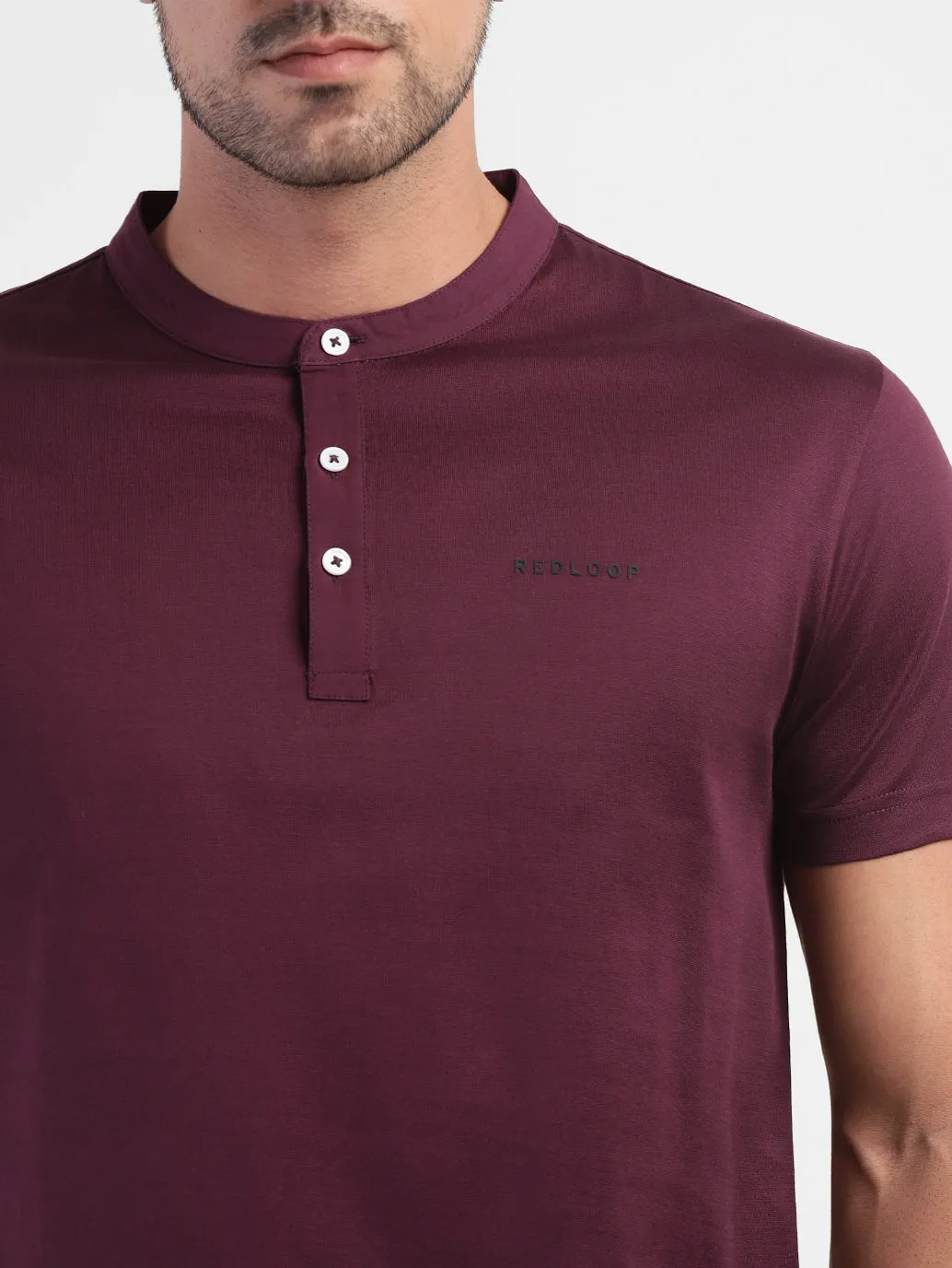 Men's Solid Henley T-Shirt