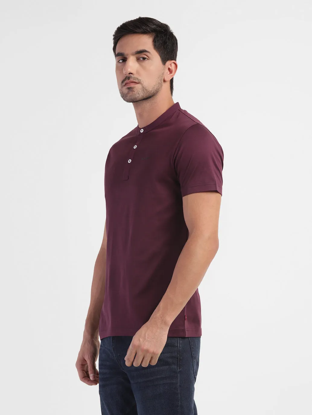 Men's Solid Henley T-Shirt