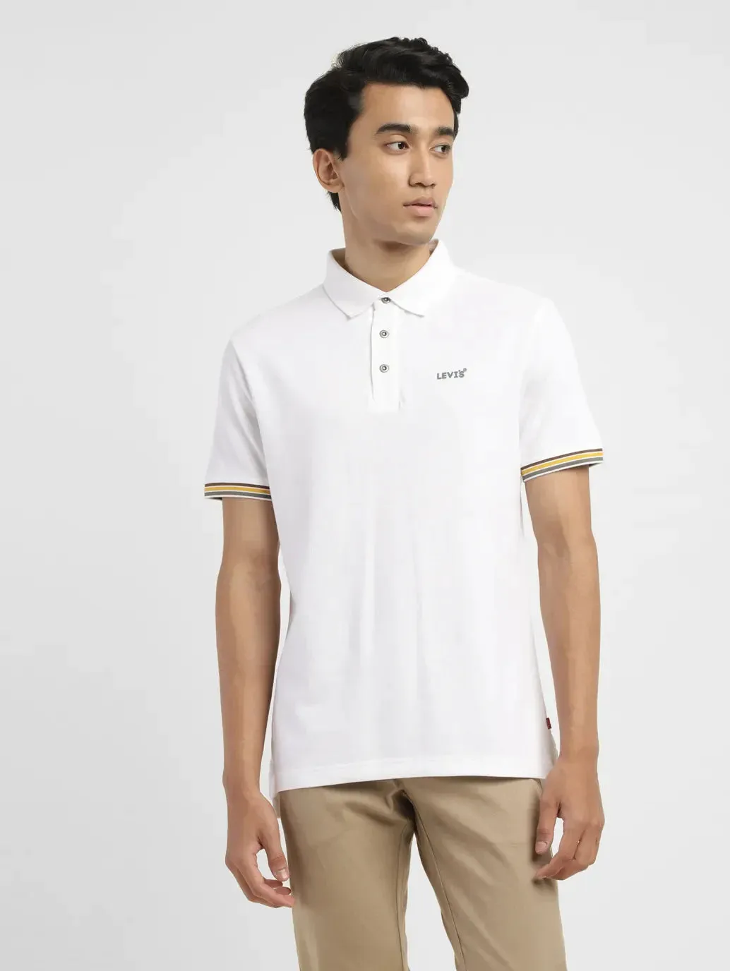 Men's Solid Slim Fit Polo T-shirt