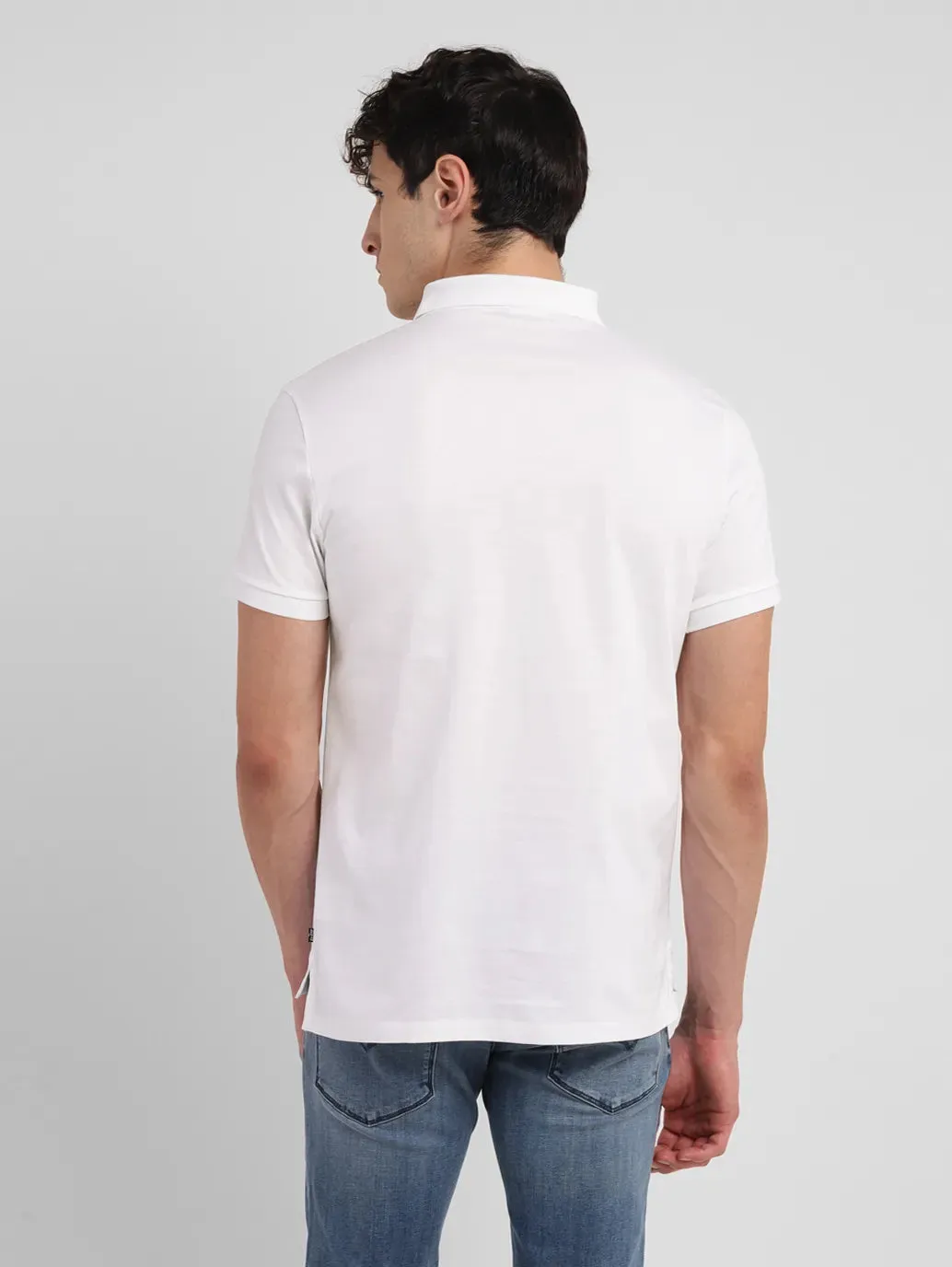 Men's Solid Slim Fit Polo T-shirt