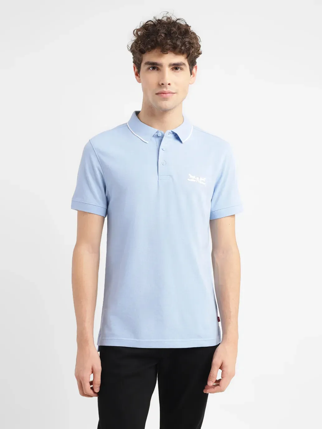 Men's Solid Slim Fit Polo T-shirt