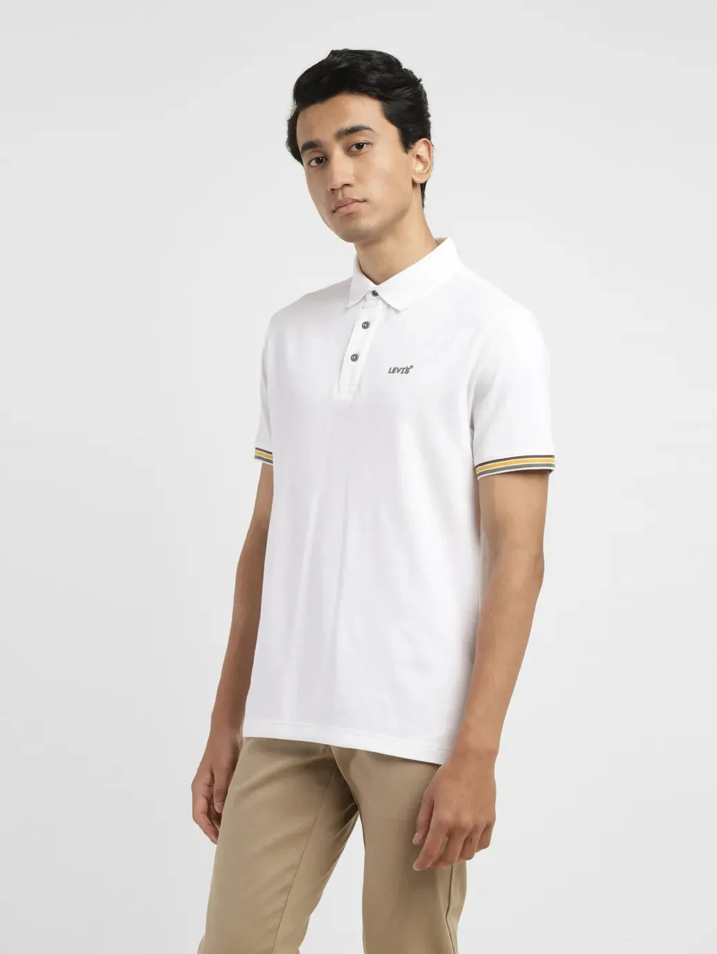 Men's Solid Slim Fit Polo T-shirt