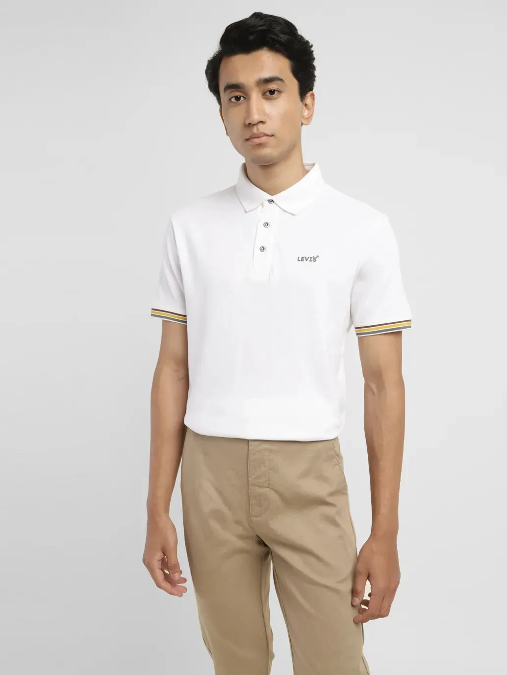 Men's Solid Slim Fit Polo T-shirt