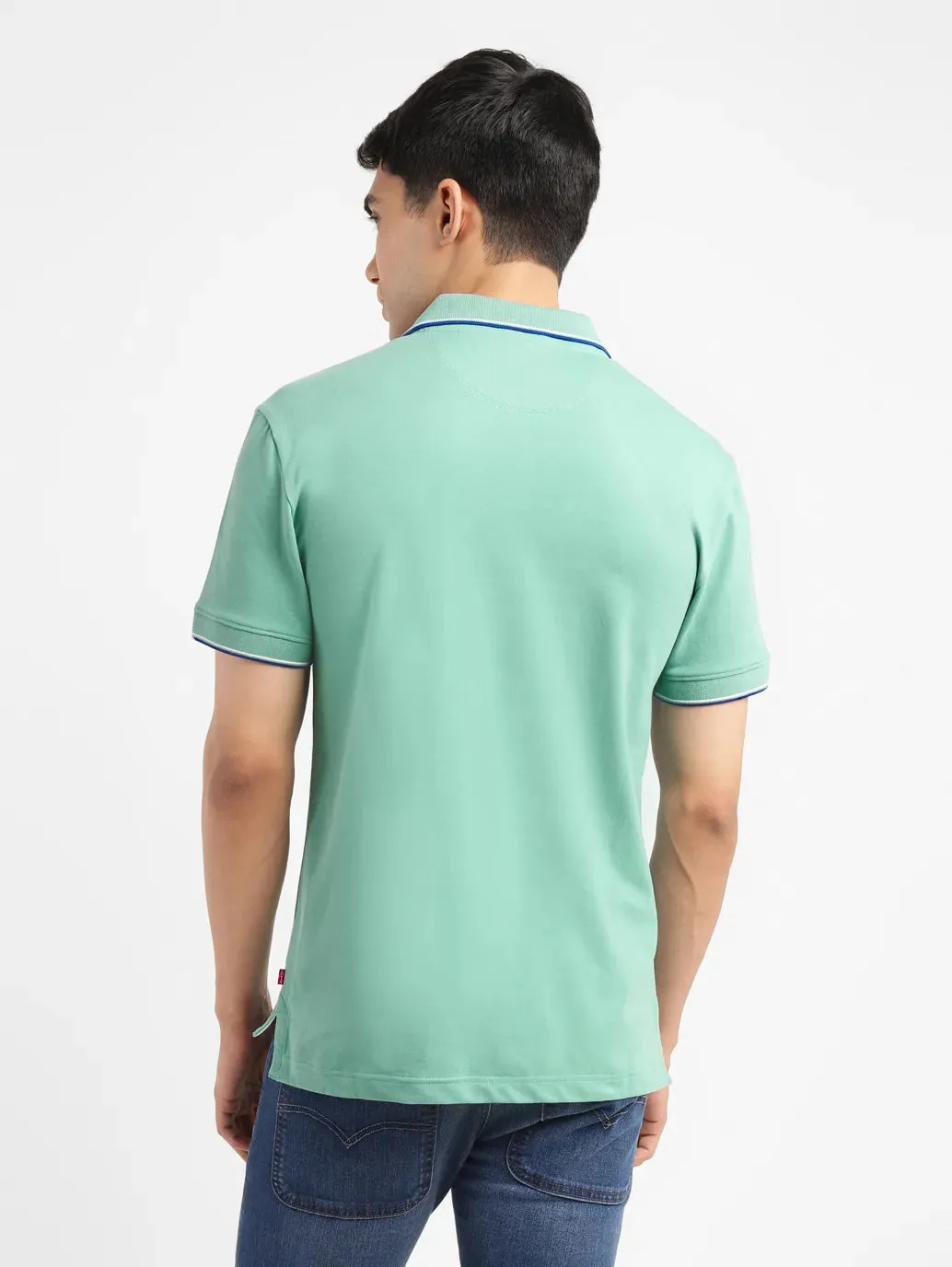 Men's Solid Slim Fit Polo T-shirt