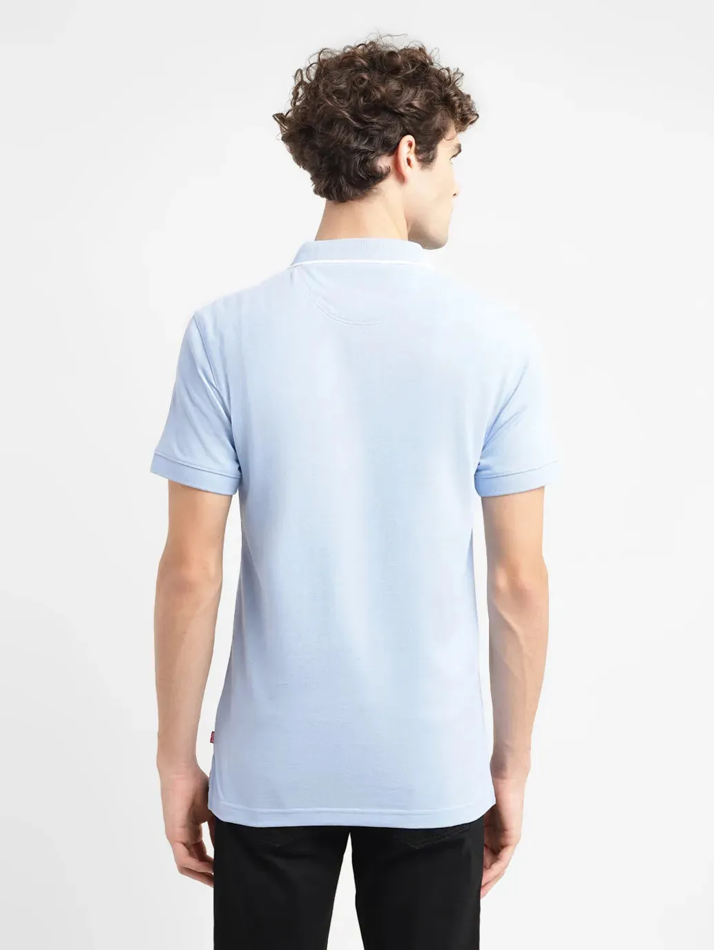 Men's Solid Slim Fit Polo T-shirt